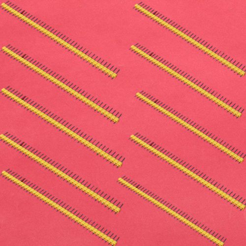 Header pin male breakable pin header yellow 10pcs 40pin 1*40 2.54mm 11.34mm long for sale