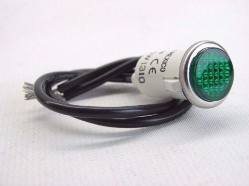 Selecta sl53213-7-bg 250 volt flush neon green indicator light 25,000 hr. (b358) for sale