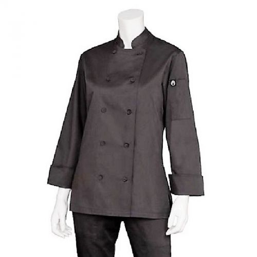 NWT Chef Works Marbella Women&#039;s XL Chef Coat BLACK (CWLJ-BLK-XL)