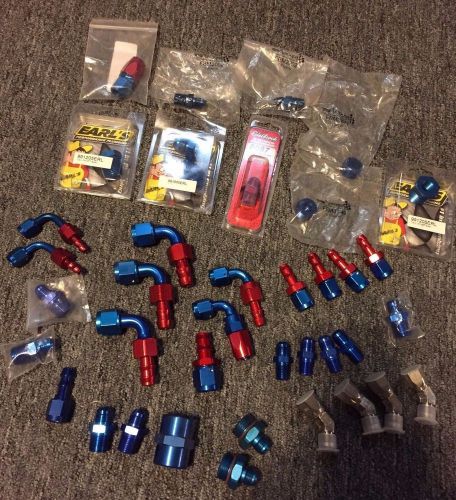 An line end fittings assorted sizes and types.  (new unused, open pack grab bag) for sale