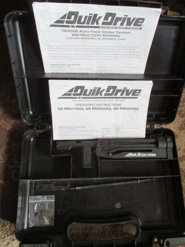 Quik Drive Pro Autofeed Attachment Model PRO300G2 With Case. For 3&#034; Screws