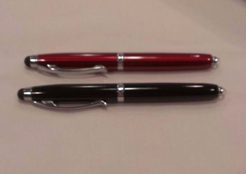 3 in 1 Vidal Triple Function Black &amp; Red Pen Set, Stylus, Flashlight