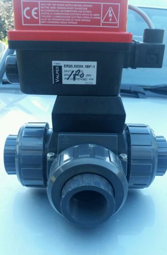 New chemline 1 .5 inch 12 vdc electric  3 way pvc sch 80 valve for sale