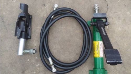(1) Greenlee 800 Hydraulic Cable Bender 1725 Foot Pump, High Pressure Hose Unit