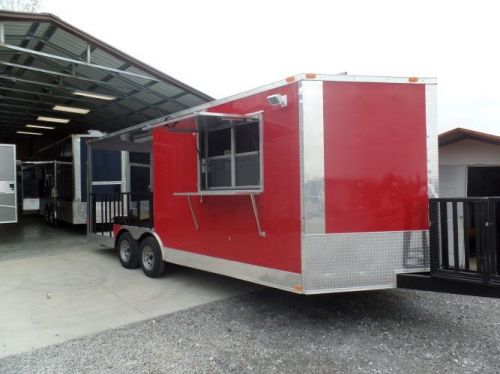 Concession trailer 8.5&#039; x 20&#039; red food event catering for sale