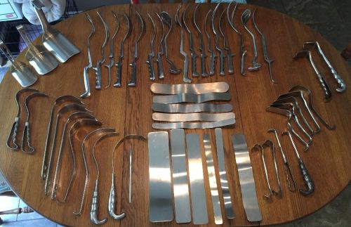 Huge lot of 52 assorted retractors general surgical, vaginal, obstetrical, etc. for sale