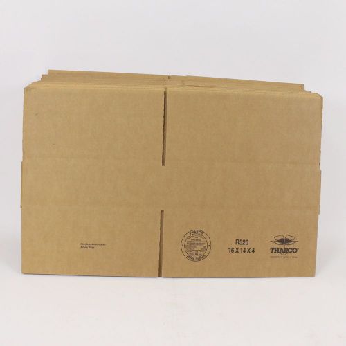20 New Cardboard Boxes 16x14x4 Shipping Mailing Moving Box Tharco Single Wall