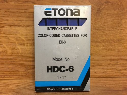 ETONA CASSETTE YELLOW HDC-8 HEAVY DUTY STAPLES EC-3 REFILLS 5/16&#034; | 5x Cassettes