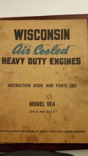 Wisconsin Engines Instruction Book Model VE4