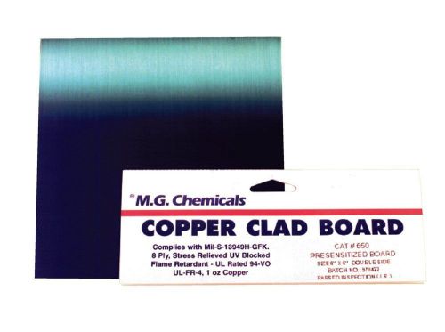 Mg chemicals positive presensitized copper clad board single sided 6&#034; x 4&#034; 1 ... for sale