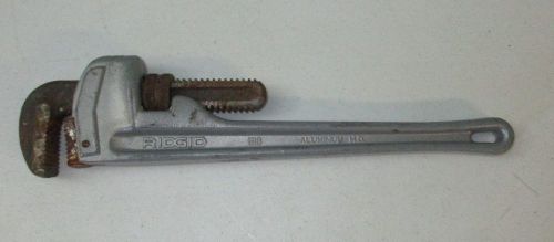 RIDGID 818 HD 18&#034; Heavy Duty Aluminum Pipe Wrench Straight Rigid Used //