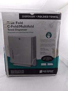 San Jamar True Fold C Fold Multi Fold Towel Dispenser White Lockable T1905WH