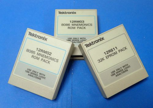 TEKTRONIX BUNDLE! 1-12RM03 /1- 12RM02 ROM PACK, 1-12RS11-32K EPROM PAC! NICE!!