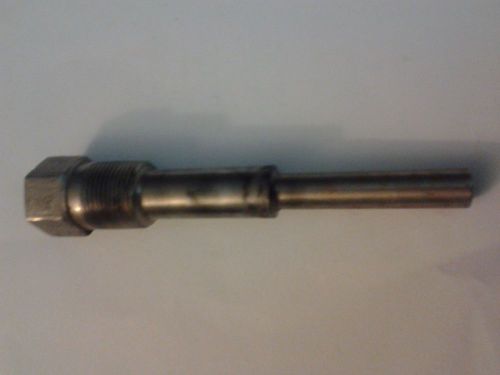 GAUGE STEPPED 6&#034; THERMOWELL  STAINLESS STEEL 1/2&#034; x 3/4&#034; NPT
