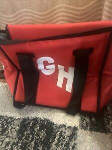 GrubHub Insulated Food Delivery Bag Set, Large and Small, Red, No Box