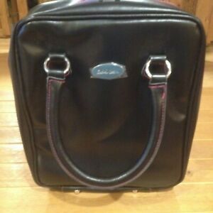 NEW Black Faux Leather Jewelry Travel Display Sample Carry Case by Cookie Lee