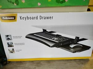 Fellowes- Keyboard Drawer, Convenient Mouse Tray Slides Underneath Keyboard Tray