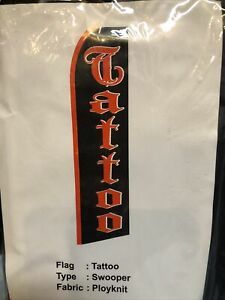 TATTOO 12ft Feather Banner Swooper Flag - FLAG ONLY  30” WIDTH