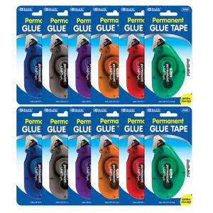 Permanent Glue Tape, 8mm x 8m, Pack of 12