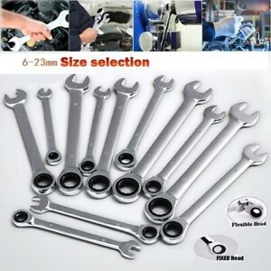 1pc Metric Ratchet Wrench Gear Spanner Mirror Polishing Maintain Tools 7mm