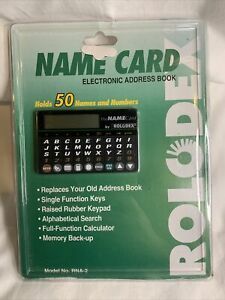 Rolodex RNA-2 Name Card Electronic Address Book 50 Names/Numbers NOS - 1992