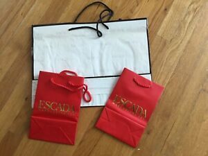 6 VNTG Store Paper Shopping Gift Bags Chanel Escada