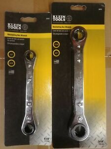 Klein Tools Ratcheting Box Wrench lot of 2 ,1/2 to 3/4&#034; Brand New!