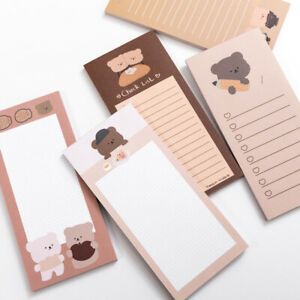 50 Sheets Cute Korean Biscuits Bear Memo Pad Message Notes Decorative Note CW