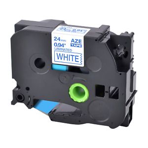 1PK Compatible Brother P-Touch 0.94&#034; TZ-253 TZe-253 Blue on White Label Tape