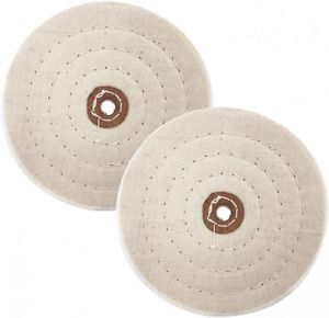 LINE10 Tools Buffing Wheel for Bench Grinder, Set 6-in, Soft, White - Soft
