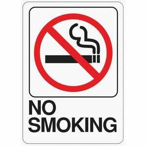 Hy-Ko Deco Series Heavy-Duty Plastic Sign, No Smoking D-20 Pack of 5