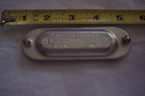 Quantity 24 crouse hinds 190 1/2&#034; conduit fitting covers for sale