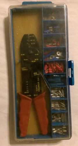 Solderless Terminal Set w/ a Wire Stripper, Cutter and Crimping Tool