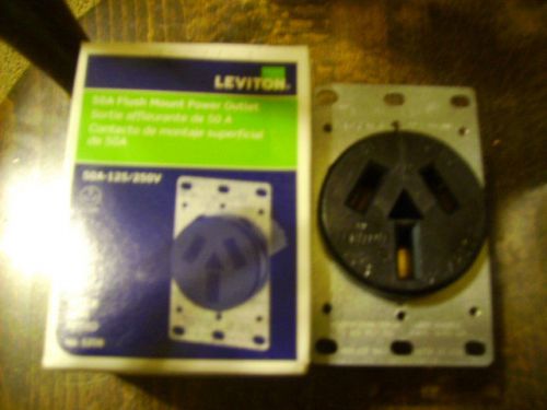 Leviton 5206 Flush Mount Receptacle 50 amp 125/250 Volt, 10-50R