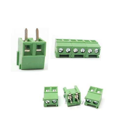 200 x 2 pin 3.81mm pcb universal screw terminal block connector 150v 9a green for sale