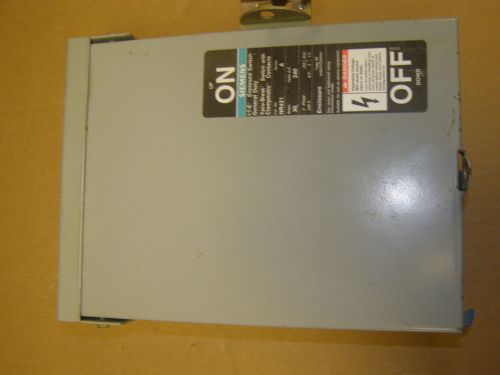 Siemens I-T-E Enclosed Switch NR-421 30A 240VAC