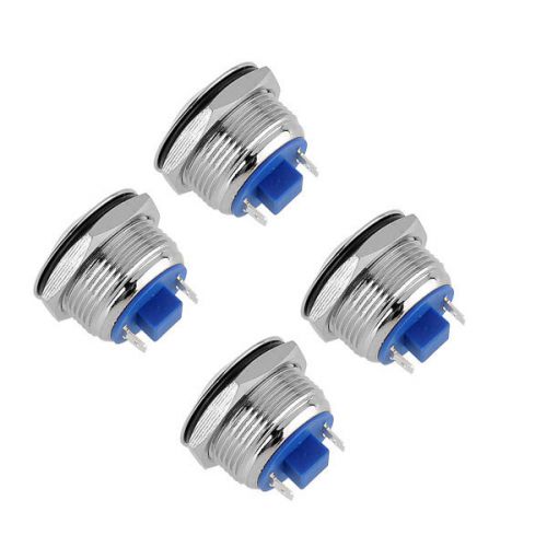 4pcs 19mm 3A Push Button Metal Switch Round Head Waterproof For DIY Car