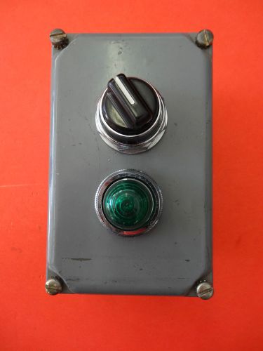Square d control station ky-2 green illumination &amp; 2 position switch for sale