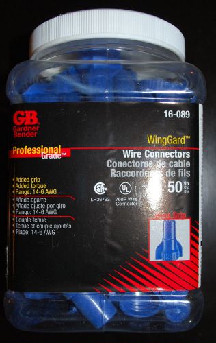 GARDNER BENDER PROFESSIONAL GRADE WINGGARD WIRE CONNECTORS 16-809 QTY 50 GRIP