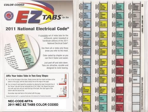 Ez tabs for 2011 nec code book free!! ohm&#039;s law sticker for sale