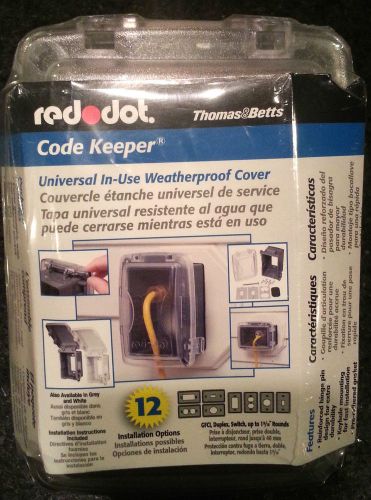 2 Red Dot Code Keeper Universal Weatherproof Clear Outdoor Outlet Covers CKNM-NG