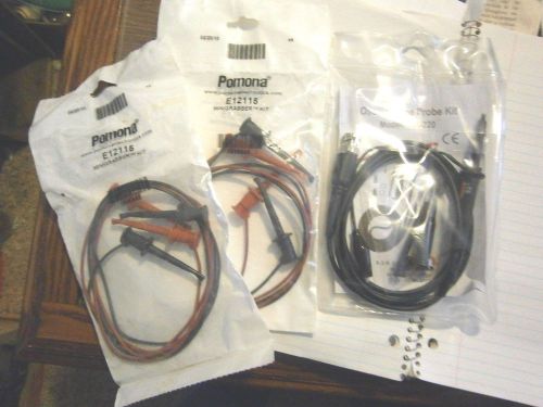 2 Pomona E12115, MiniGrabber Kits and 1 Oscilloscope Probe kit Model AK-220