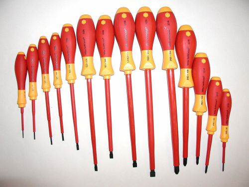 Wiha 14 pc electrician&#039;s insulated screwdriver set 32094a for sale
