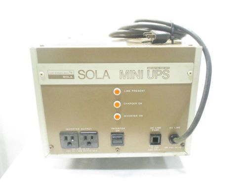 SOLA 056-10001-7500-01 MINI UPS UNINTERRUPTIBLE POWER SUPPLY BACKUP UPS D468512