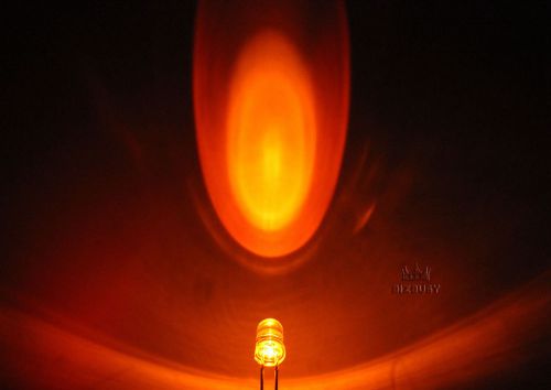 50PCS 5MM 2Pin Water Clear Orange Round Top LEDs Lamp Light Emitting Diode