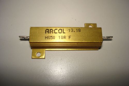Arcol Wirewound Resistor - Chassis Mount 50W 10 OHM 1% New