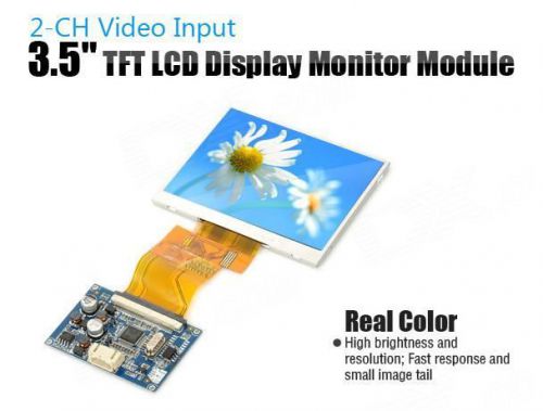3.5&#034; TFT LCD Module Display Screen Monitor + A/D Board with 2AV in Reversing