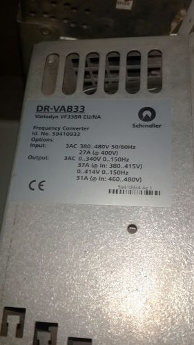 Variodyn dr-vab33 frequency converter 59410933 (vf33br eu/na) -schindler used for sale