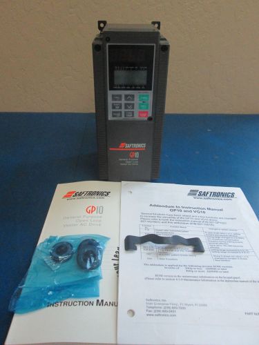 Saftronics gp10 general purpose open loop bector ac drive invertor with manual for sale