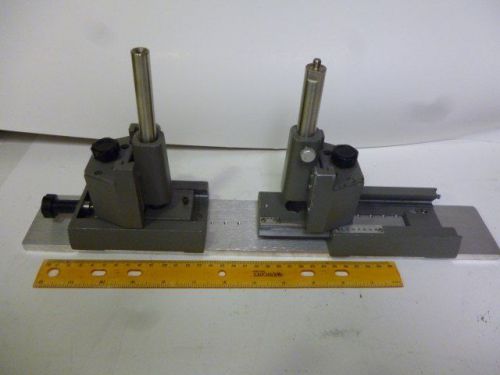 Two x axis stages, bolted to an aluminum rail, 15” length    l401 for sale